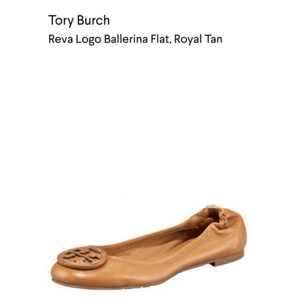 Tory Burch Reva Tan Flats
